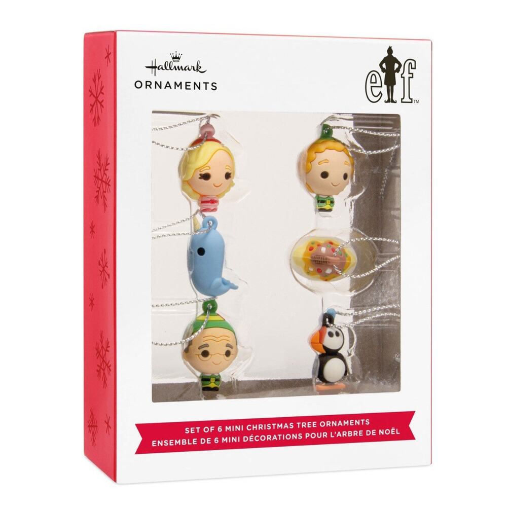 NEW! Hallmark Miniature ELF The MOVIE Christmas Ornaments Set of 6 Mini